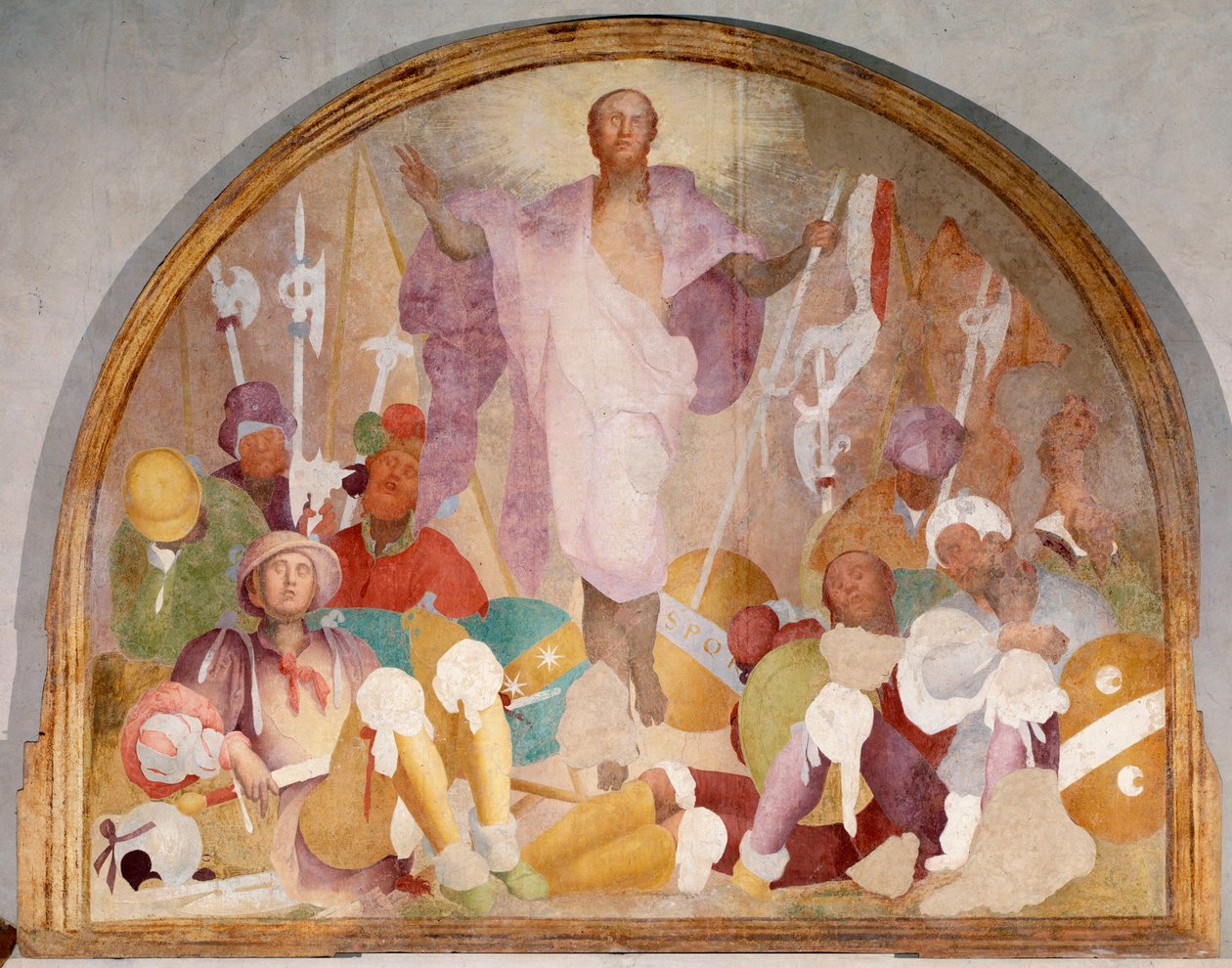 Feltámadás - Freskó alkotó: Jacopo Pontormo