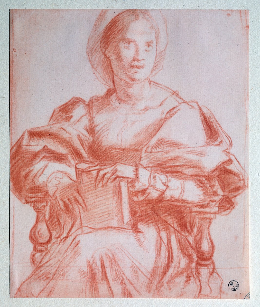 Ülő hölgy – rajz alkotó: Jacopo Pontormo