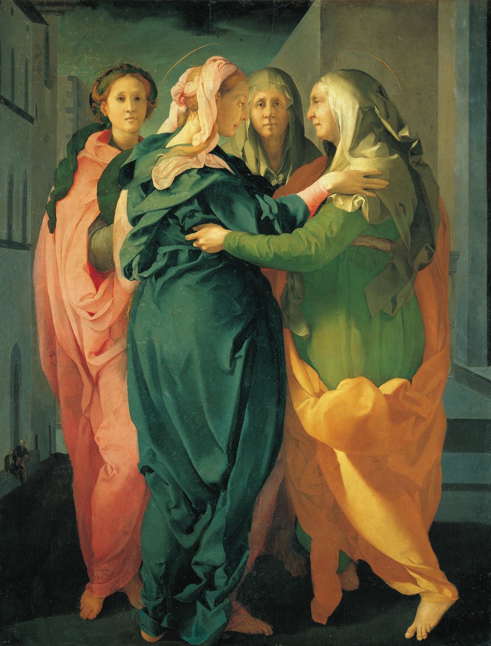 A látogatás, c. 1530 (freskó) alkotó: Jacopo Pontormo