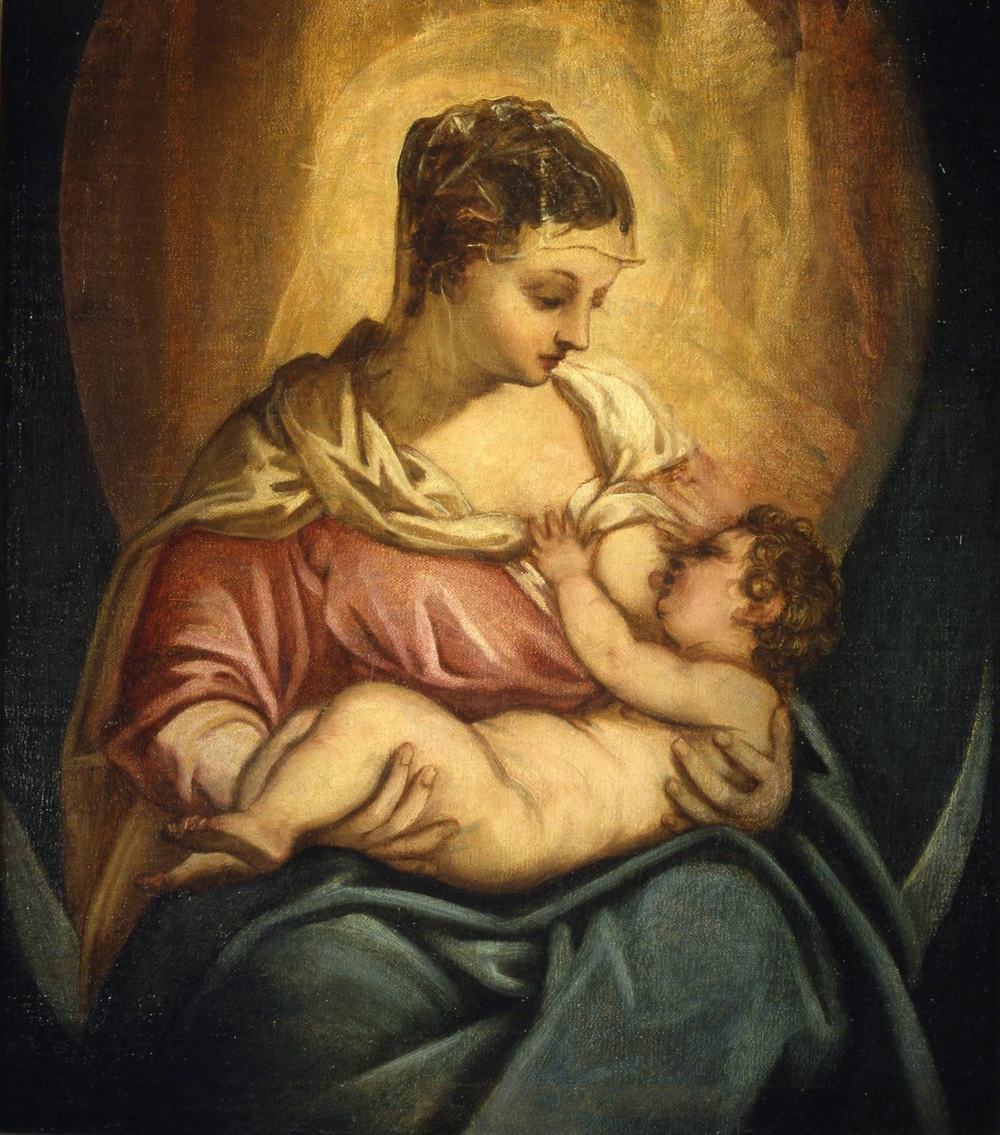 Madonna ápolása. alkotó: Jacopo Robusti Tintoretto