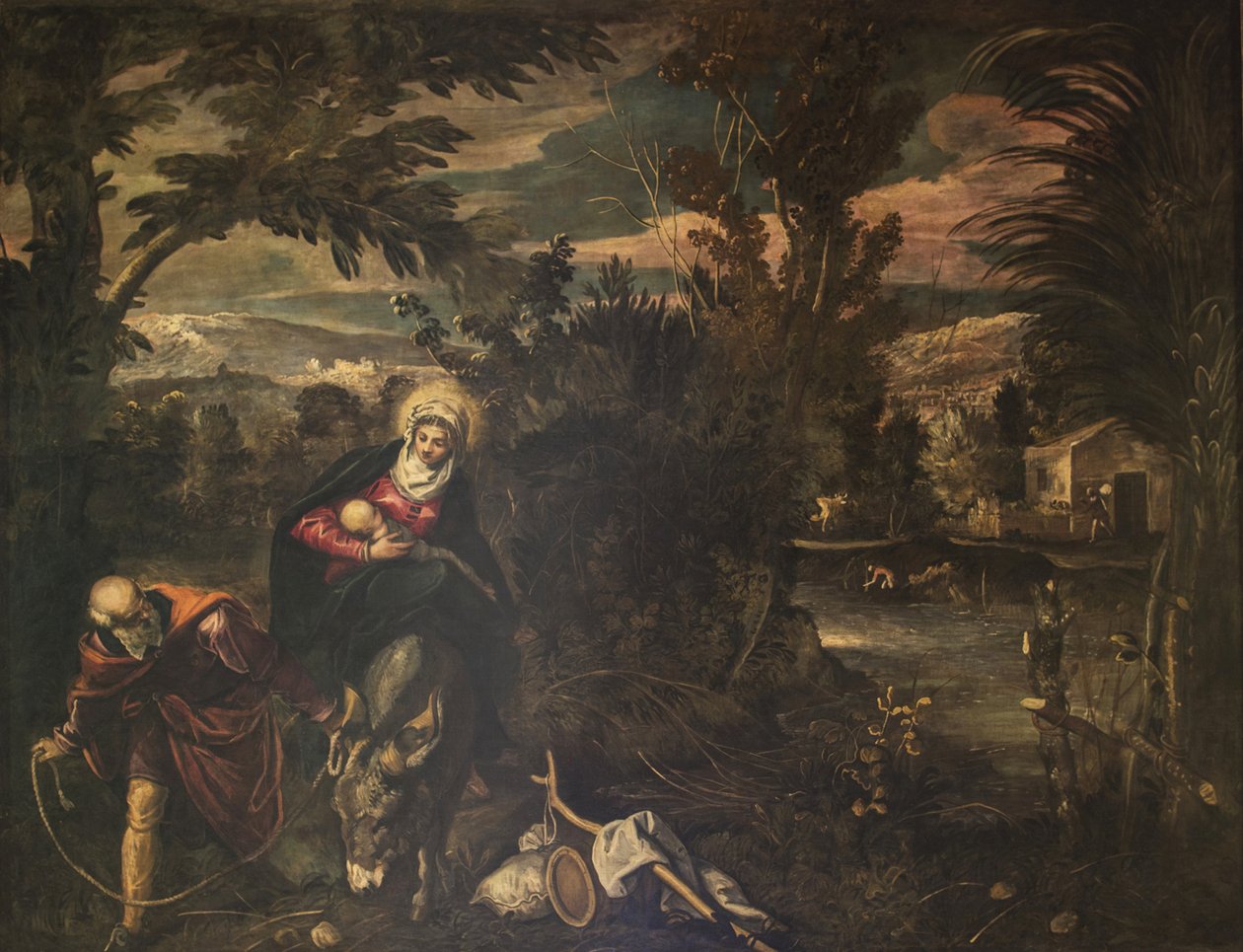 Repülés Egyiptomba, 1582-1585. alkotó: Jacopo Tintoretto