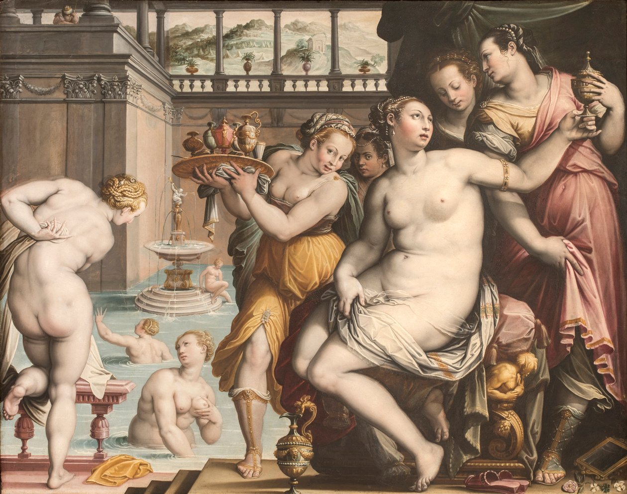Bathsheba at Her Bath, 1573-1574. alkotó: Jacopo Zucchi