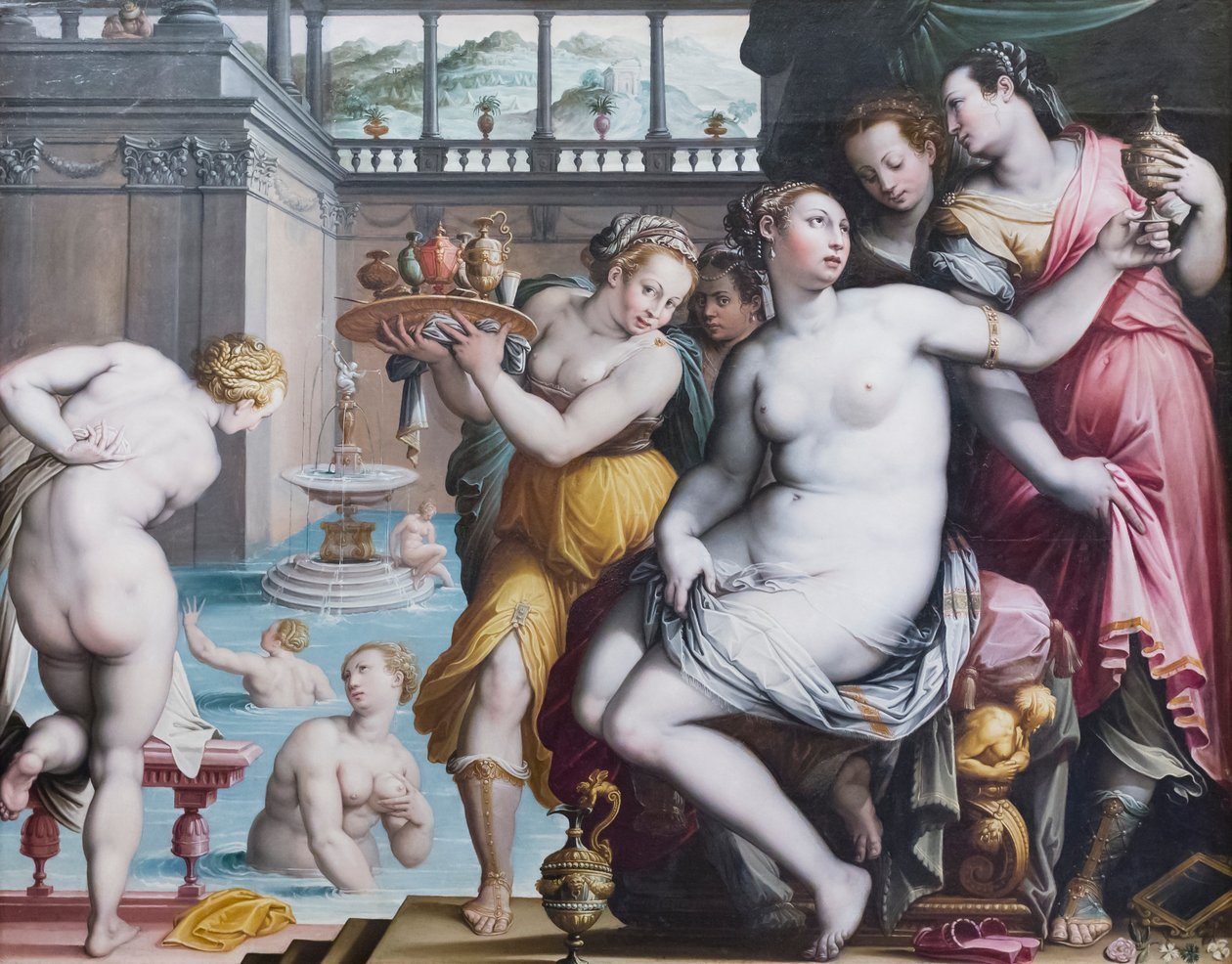 Bathsaba a fürdőjében alkotó: Jacopo Zucchi