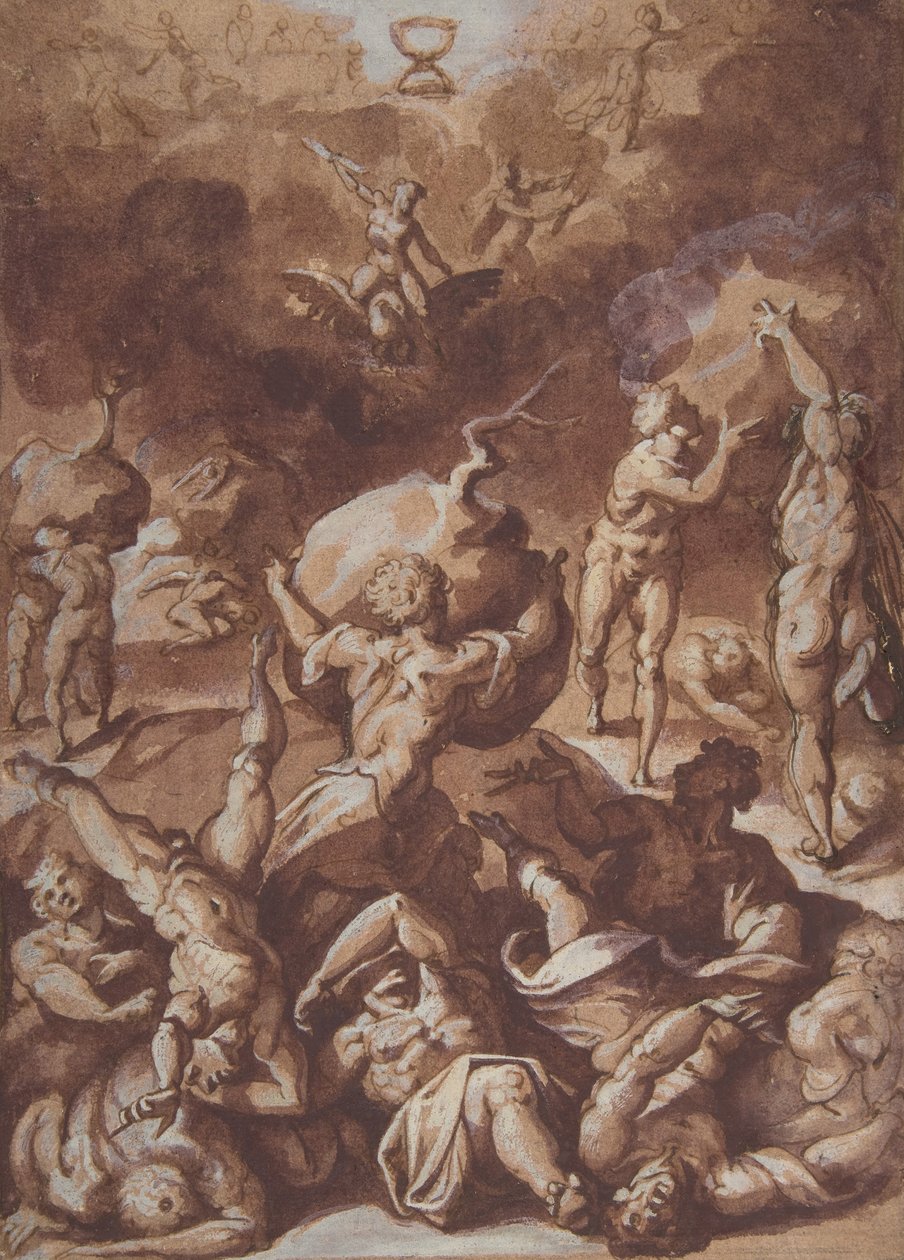 Jupiter Harc az óriásokkal., 1540-96. alkotó: Jacopo Zucchi