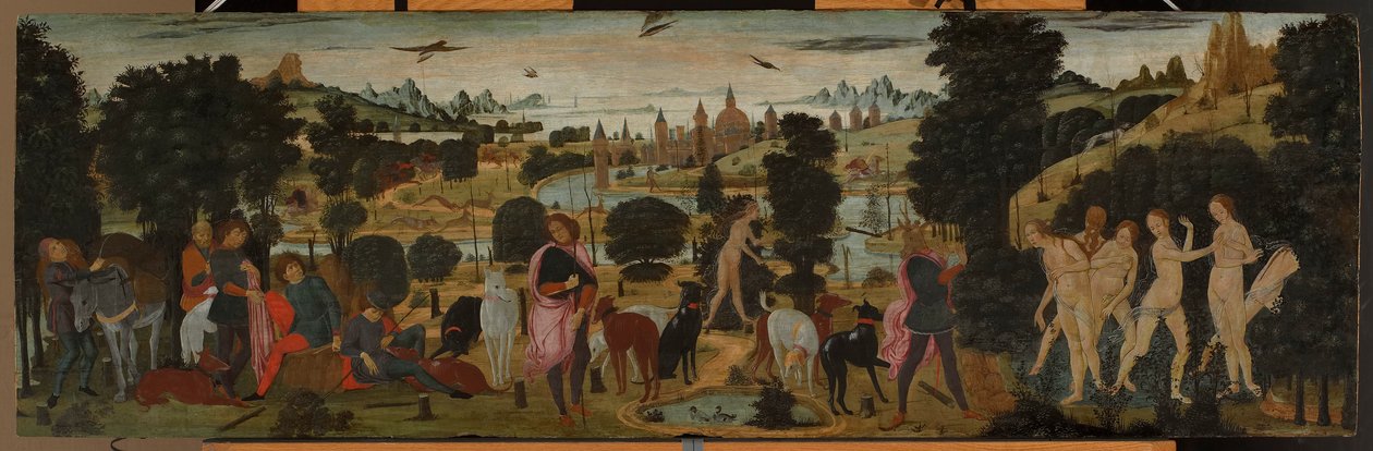 Diana és Actaeon alkotó: Jacopo del Sellaio