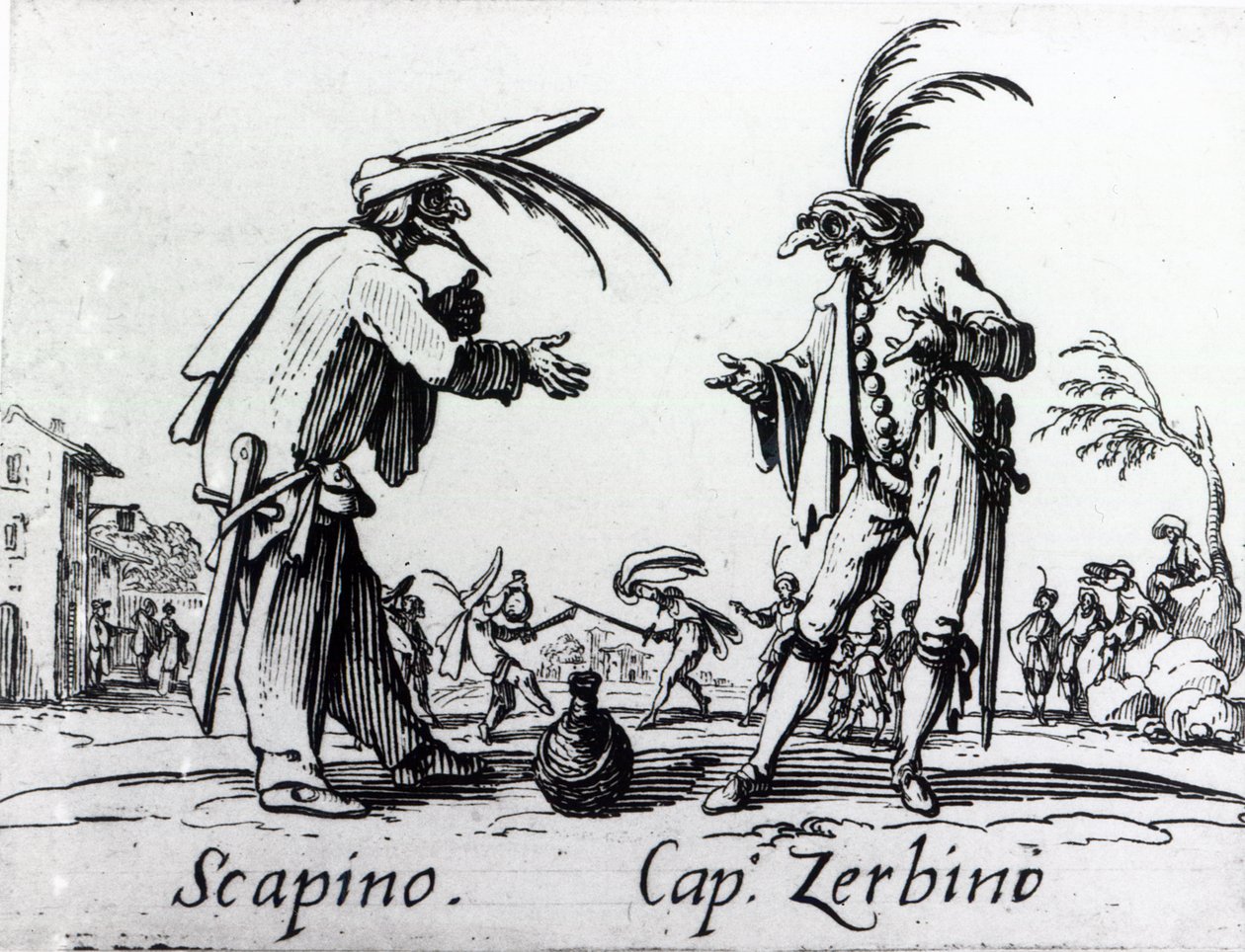 Balli de Sfessania, 1622 körül alkotó: Jacques Callot