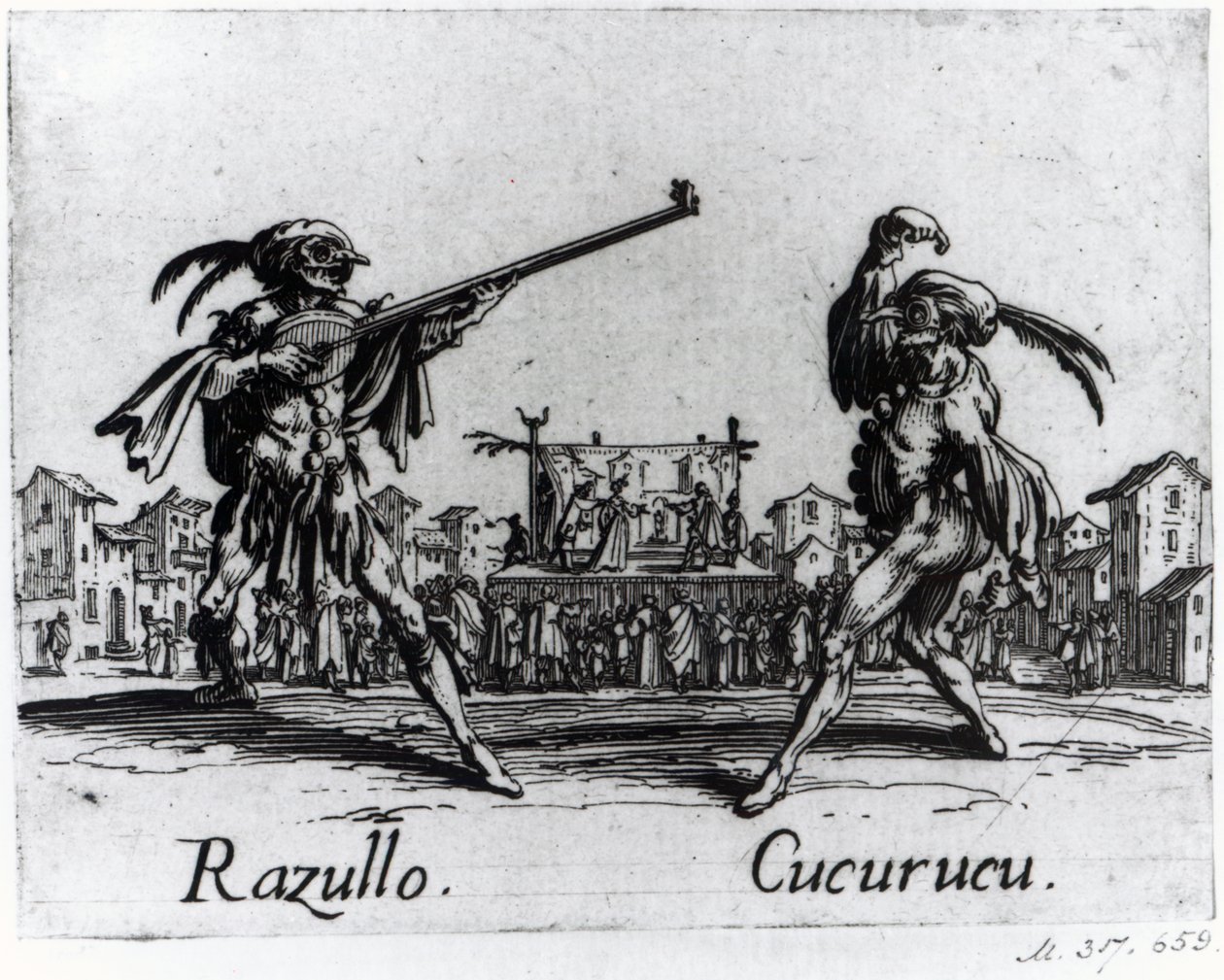Balli de Sfessania, 1622 körül alkotó: Jacques Callot