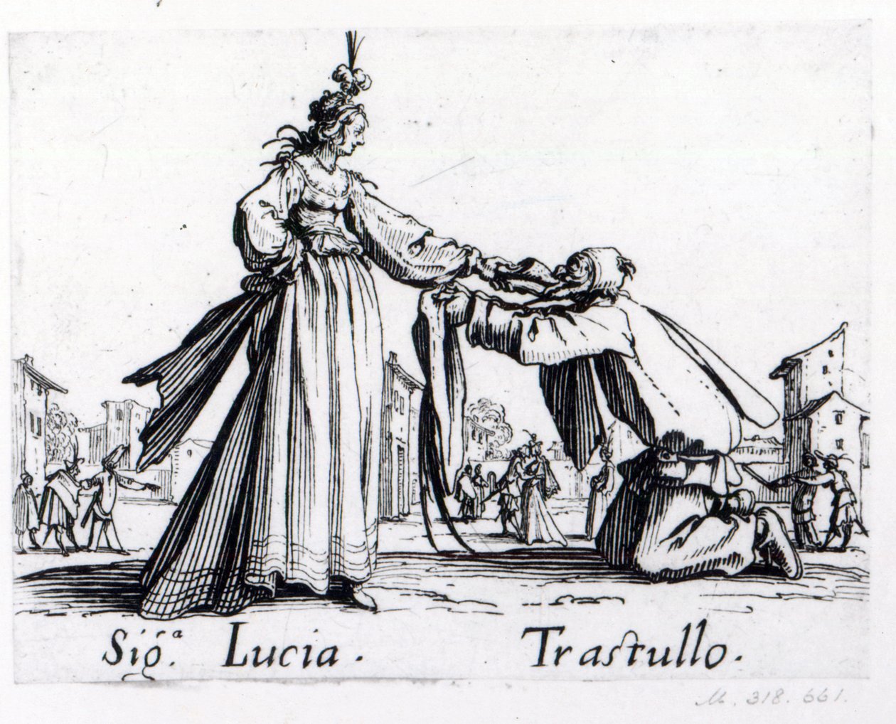 Balli de Sfessania, 1622 körül alkotó: Jacques Callot