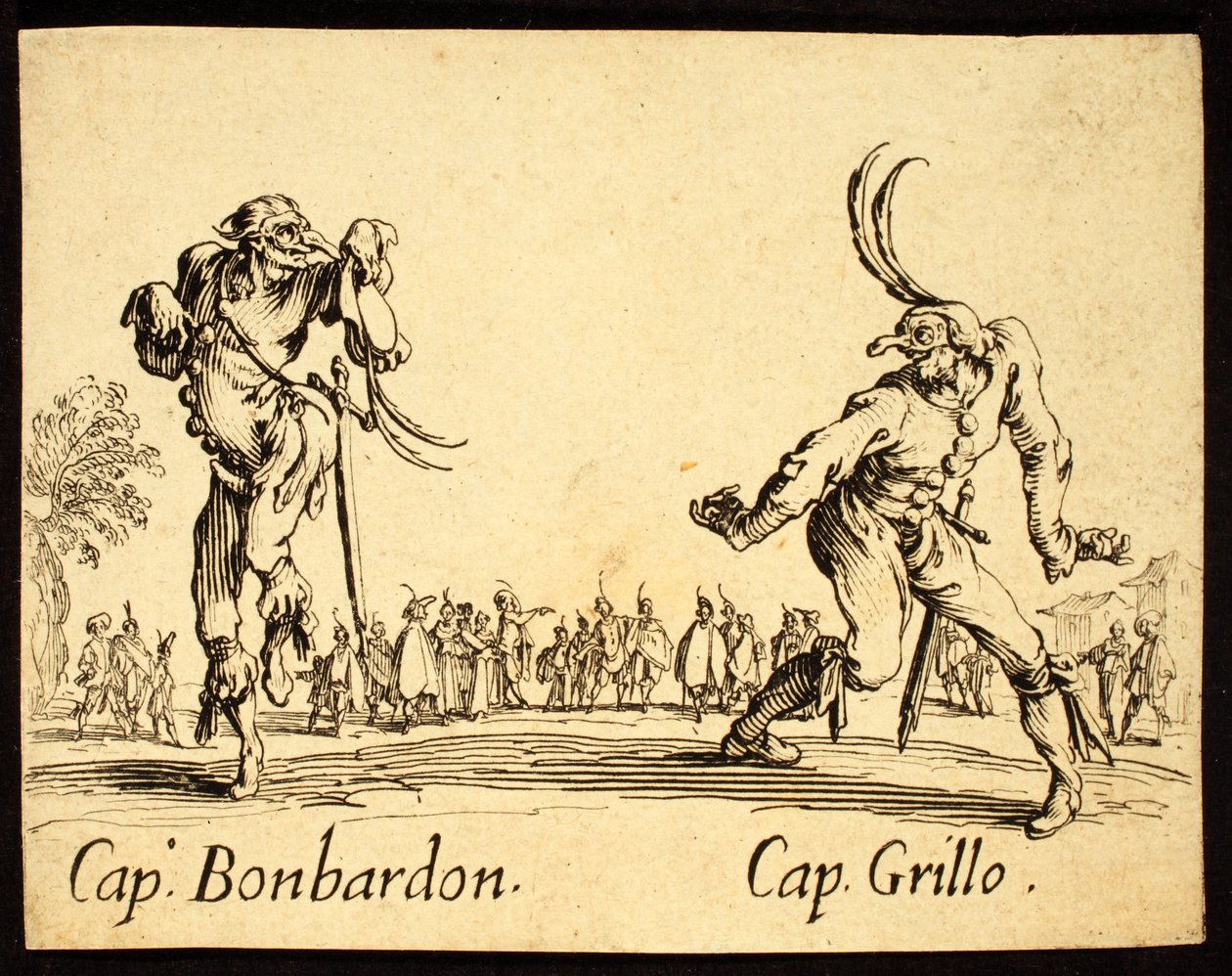 Bonbardon és Grillo kapitányok, 1622 alkotó: Jacques Callot