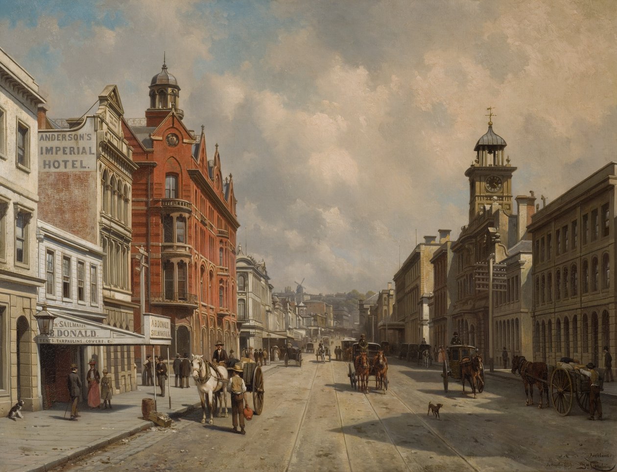 Queen Street, Auckland alkotó: Jacques Carabain