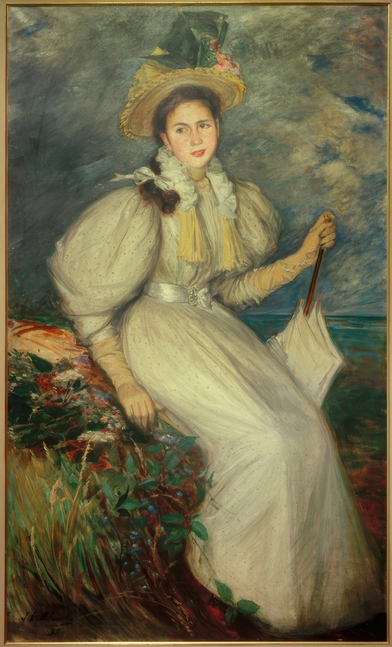 Egy fiatal nő portréja alkotó: Jacques Emile Blanche