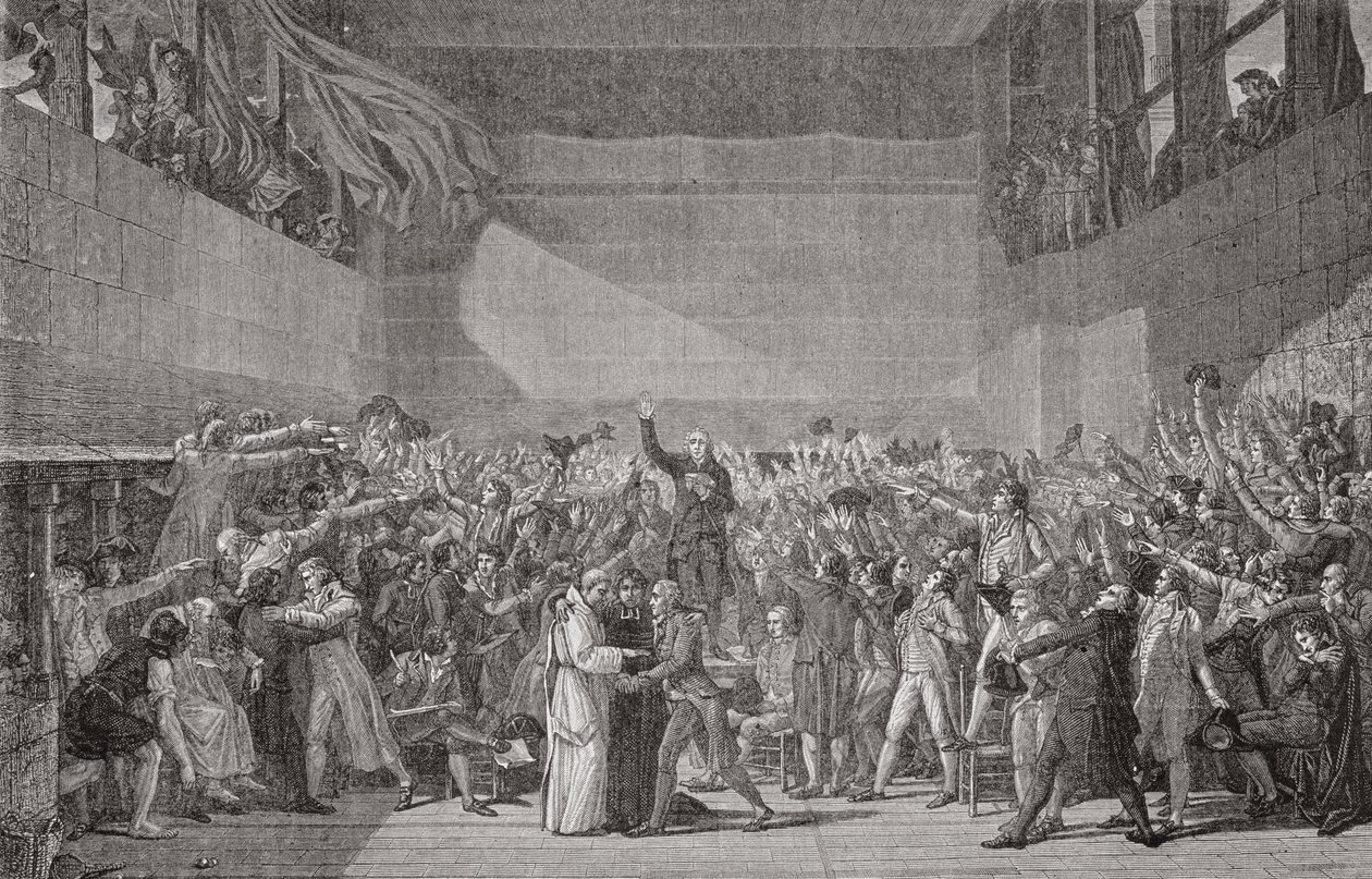 A Jeu de Paume-ban tett eskü, 1789. június 20., francia forradalom alkotó: Jacques Louis David