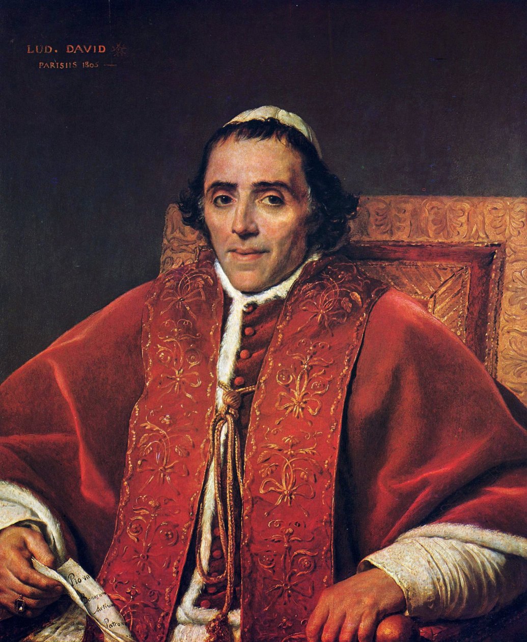 Piusz pápa arcképe VII alkotó: Jacques Louis David