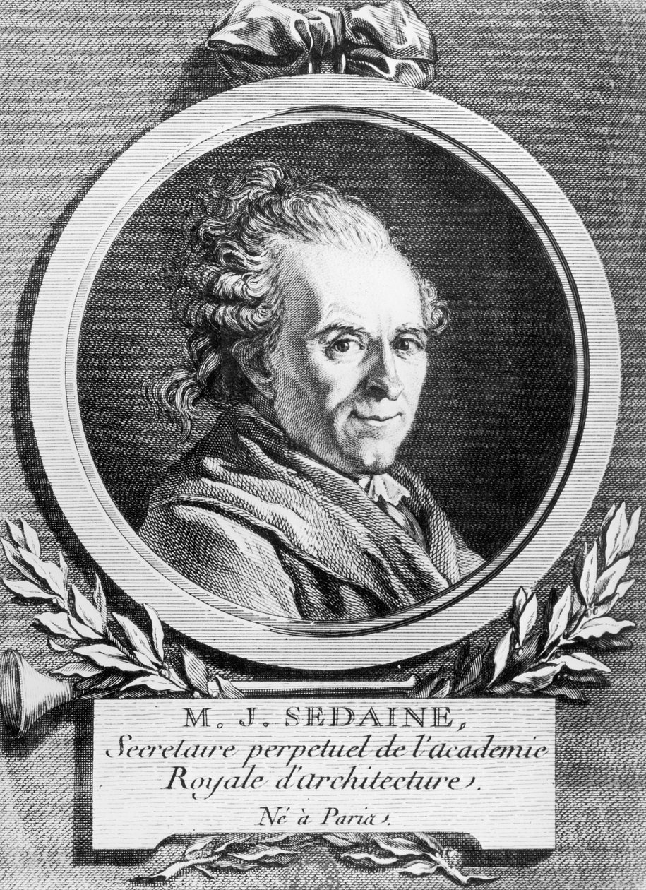 Michel-Jean Sedaine (1719-97) portréja, Pierre Charles Levesque (1736-1812) metszete alkotó: Jacques Louis David