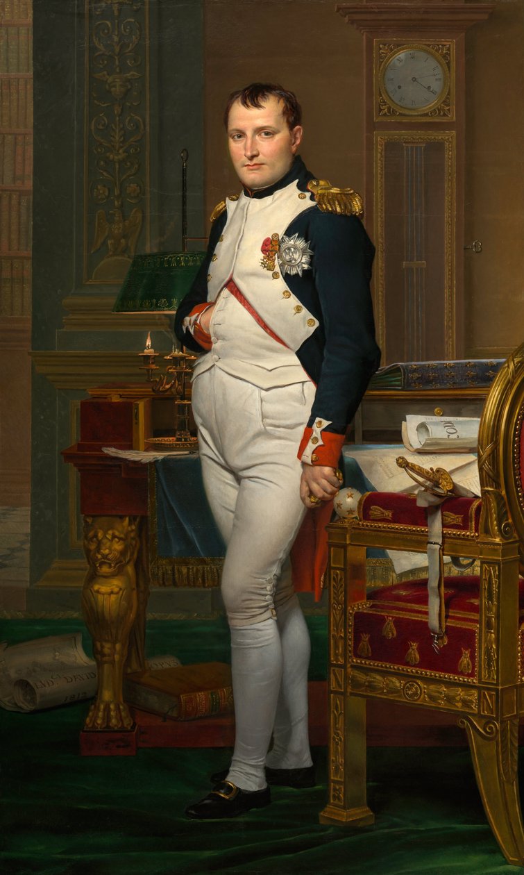 Napóleon császár a Tuileries -i tanulmányában alkotó: Jacques Louis David