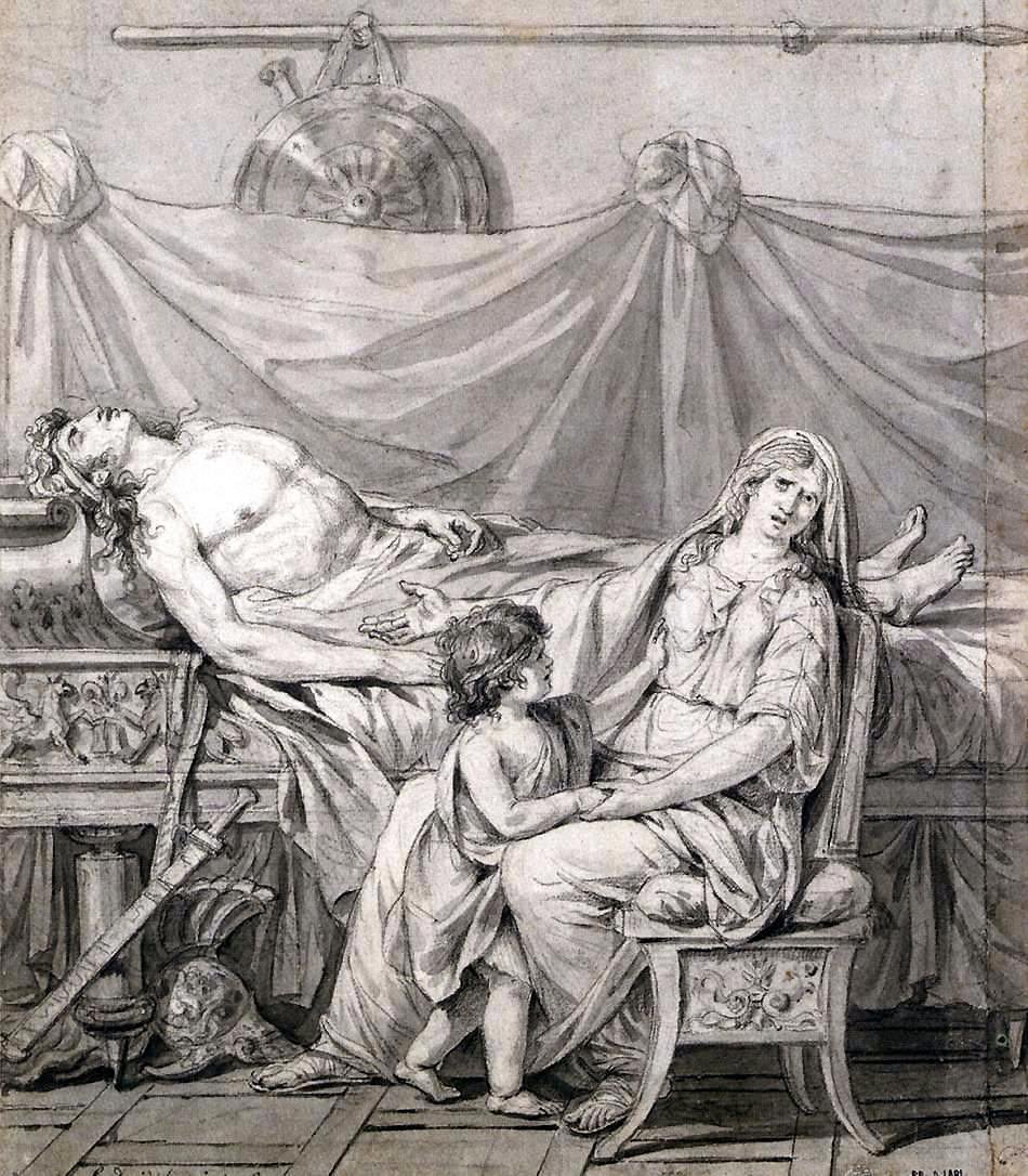 Andromache bánata alkotó: Jacques Louis David