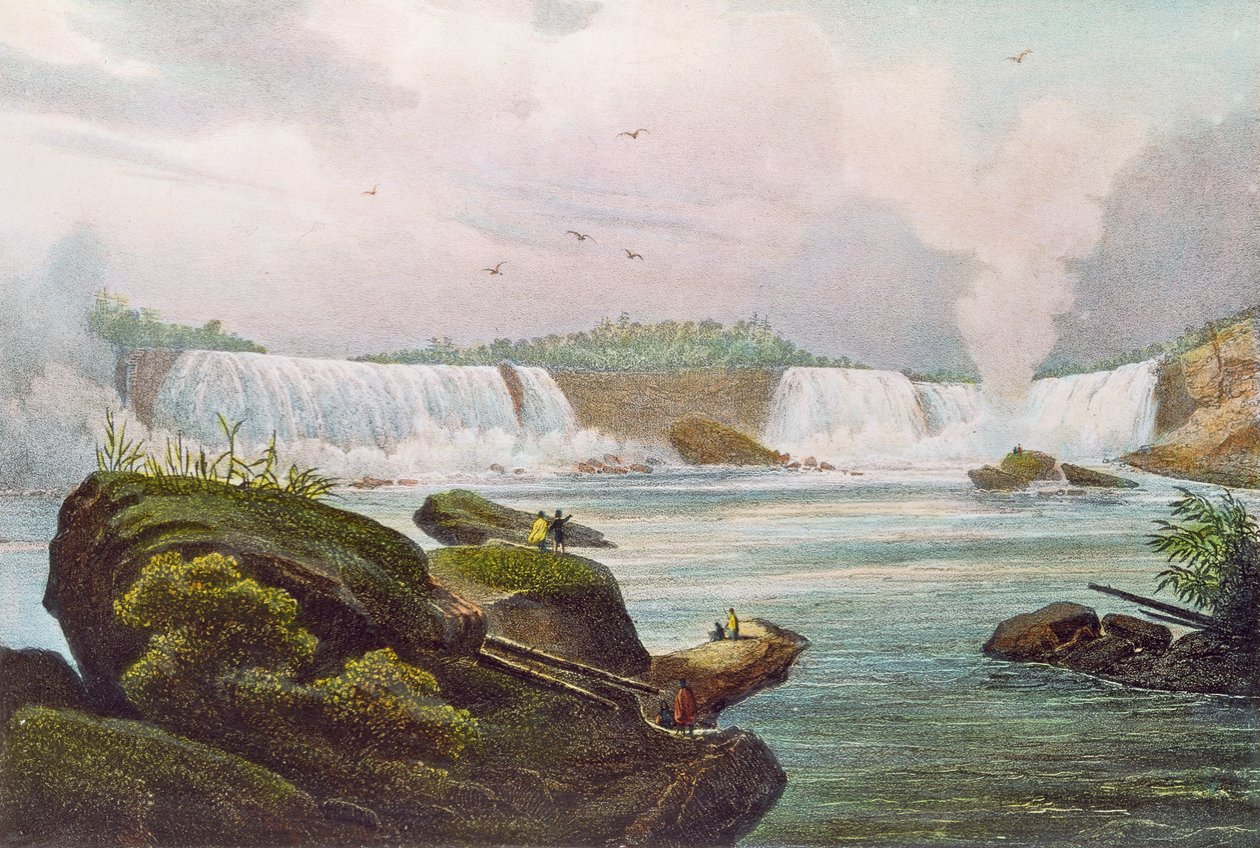 A Niagara-vízesés általános képe a kanadai oldalról alkotó: Jacques Milbert