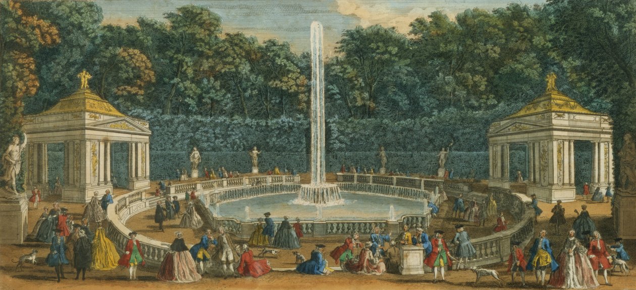 A versailles-i kert kupolái, Laurie és Whittle kiadása, 1794. alkotó: Jacques Rigaud