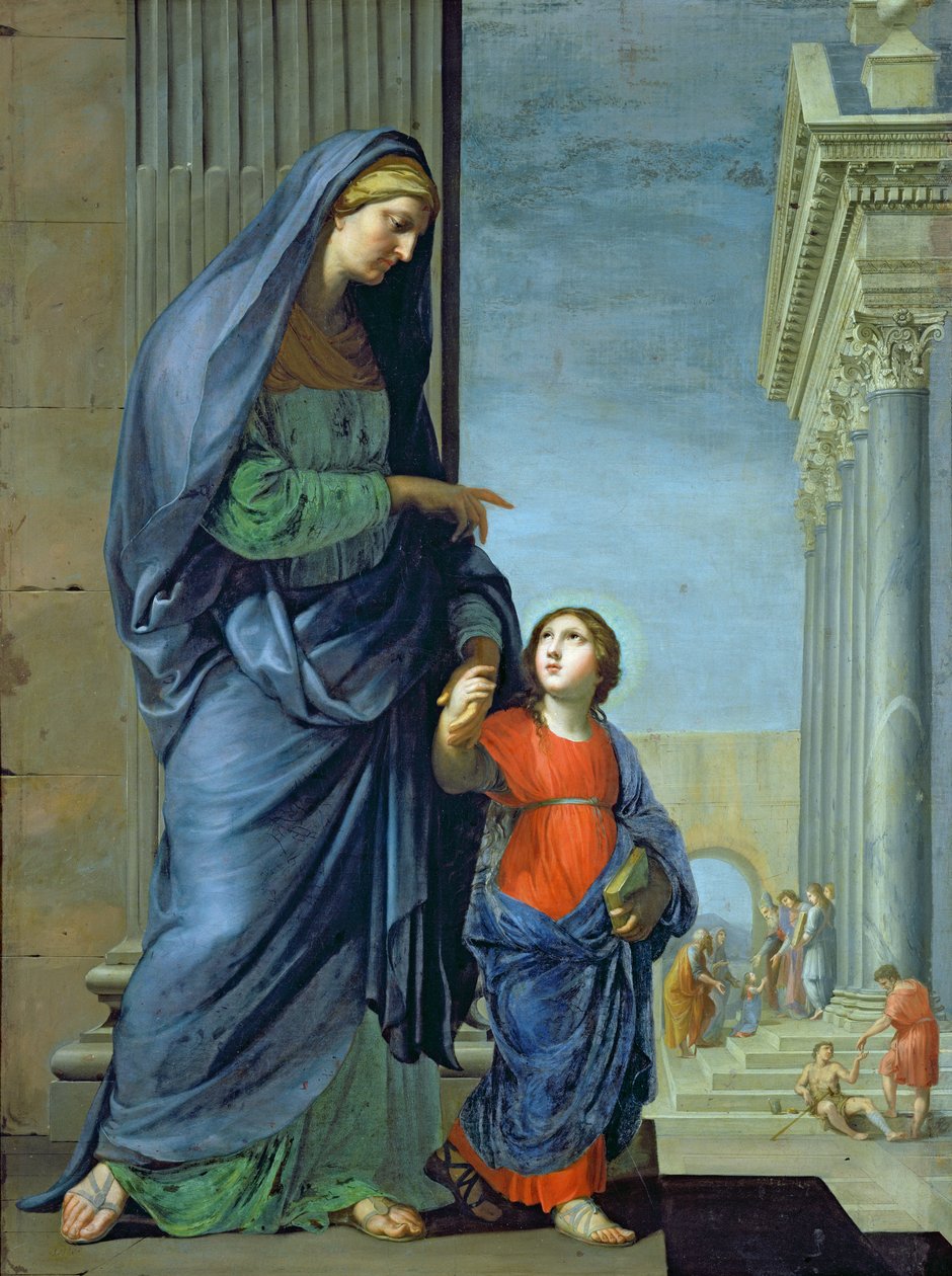 Szent Anna a Szűzet a templomba vezetve, 1635-45 körül alkotó: Jacques Stella