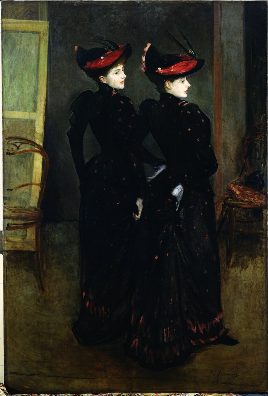 A Savile-Clark lányok (olaj, vászon) alkotó: Jacques Emile Blanche