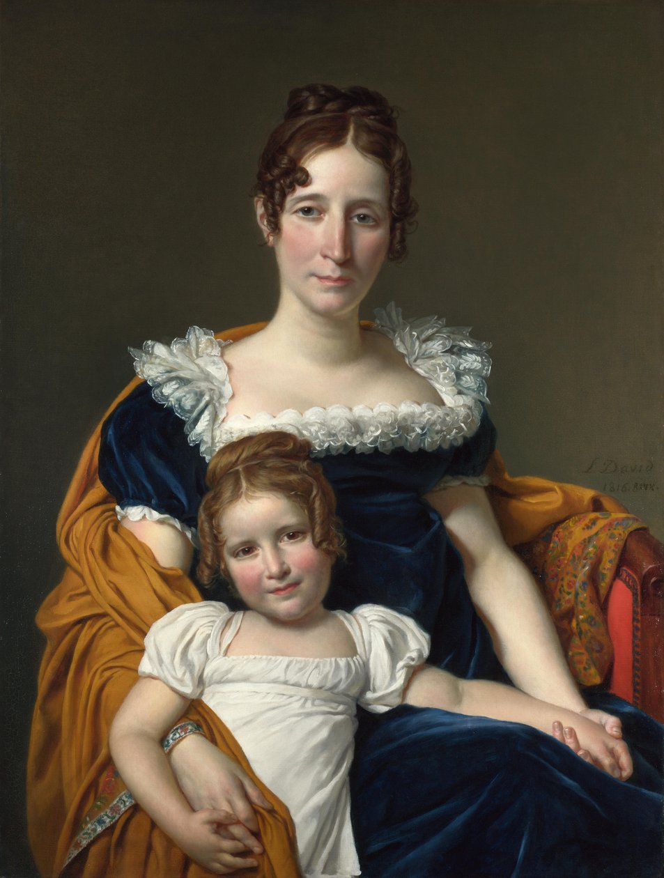 XIIII. Philippe Vilain vikomtnő és lánya, Louise alkotó: Jacques Louis David