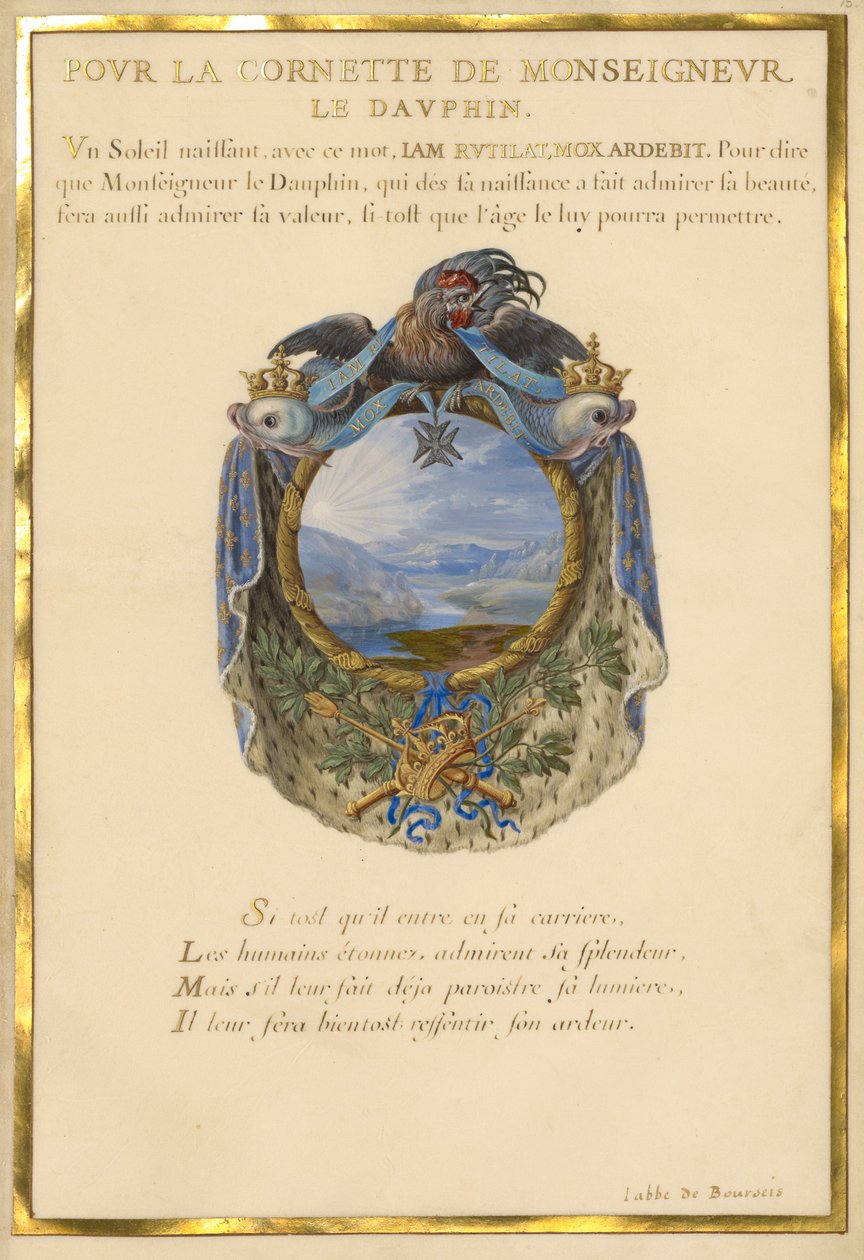 Tájképes címerpajzs alkotó: Jacques Bailly
