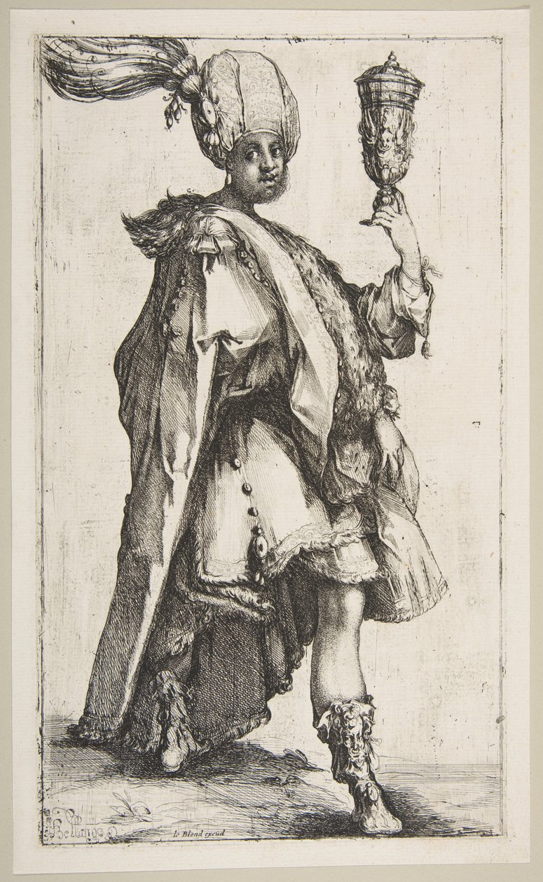 Balthasar, a Három mágus sorozatból, 1595-1616. alkotó: Jacques Bellange