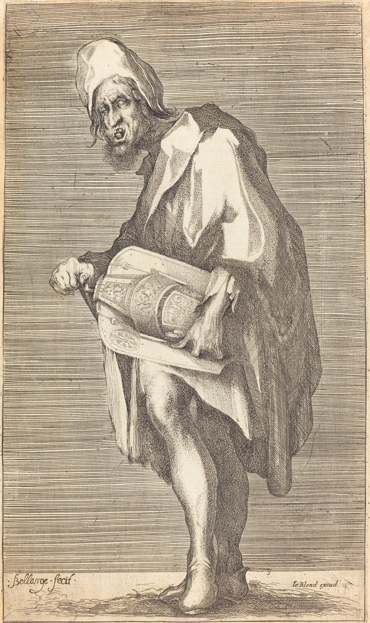 A Blind Hurdy Gurdy Player. alkotó: Jacques Bellange