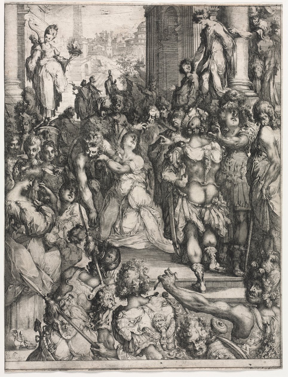 Szent Lucy mártíromsága. alkotó: Jacques Bellange