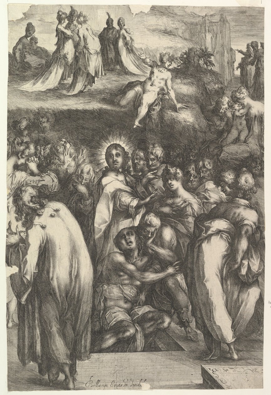 Lázár feltámasztása, 1595-1616. alkotó: Jacques Bellange