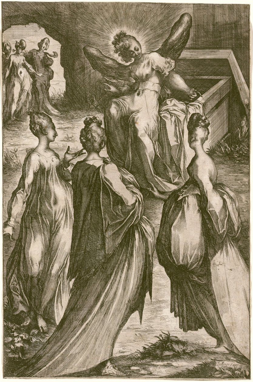 Három Mária a sírnál. alkotó: Jacques Bellange