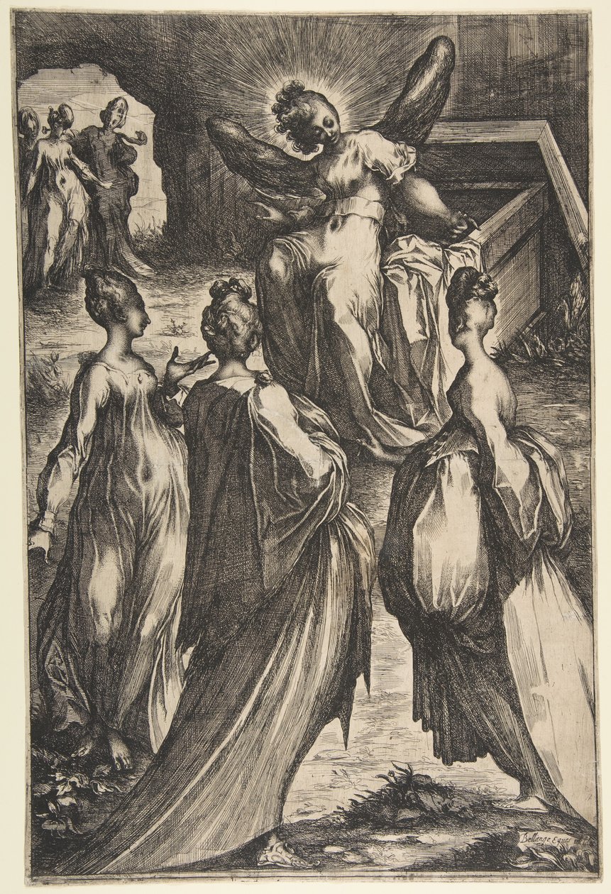 Három Mária a sírnál. alkotó: Jacques Bellange