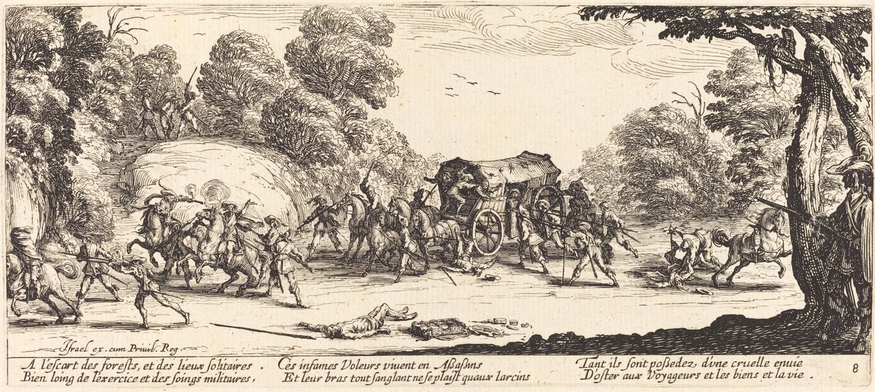 Támadás egy edző ellen alkotó: Jacques Callot