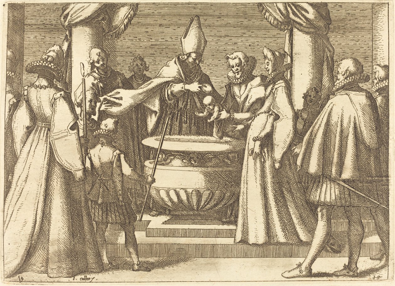 Spanyolország hercegének megkeresztelkedése alkotó: Jacques Callot