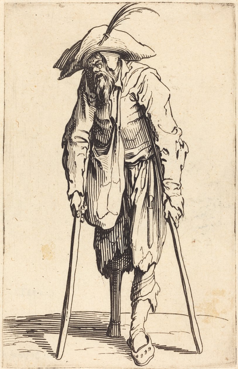 Falábas koldus, 1622 körül alkotó: Jacques Callot