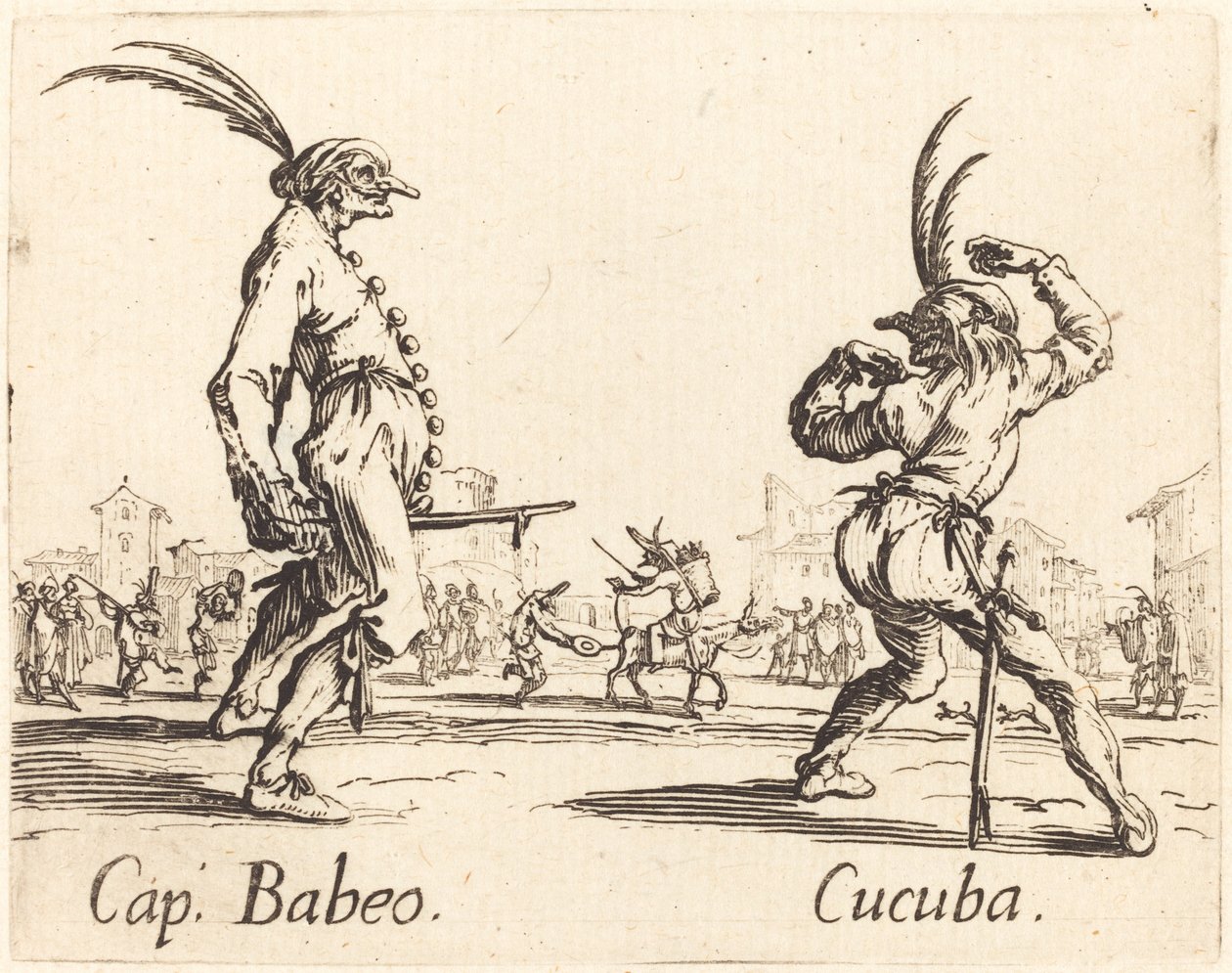Sapka. Babeo és Cucuba, c. 1622. alkotó: Jacques Callot