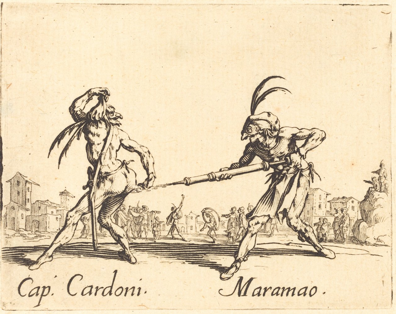 pasas. Cardoni és Maramao alkotó: Jacques Callot