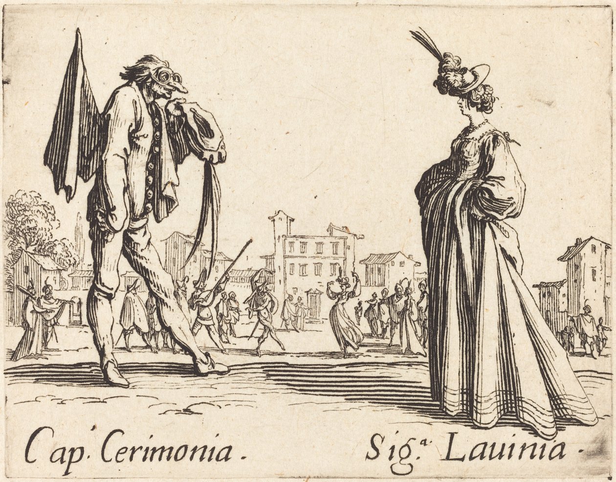 Sapka. Cerimonia és Siga. Lavinia, c. 1622. alkotó: Jacques Callot