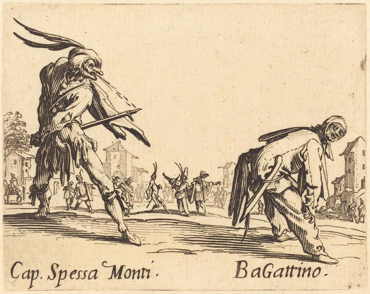 Cap. Spessa Monti és Bagattino, c. 1622. alkotó: Jacques Callot