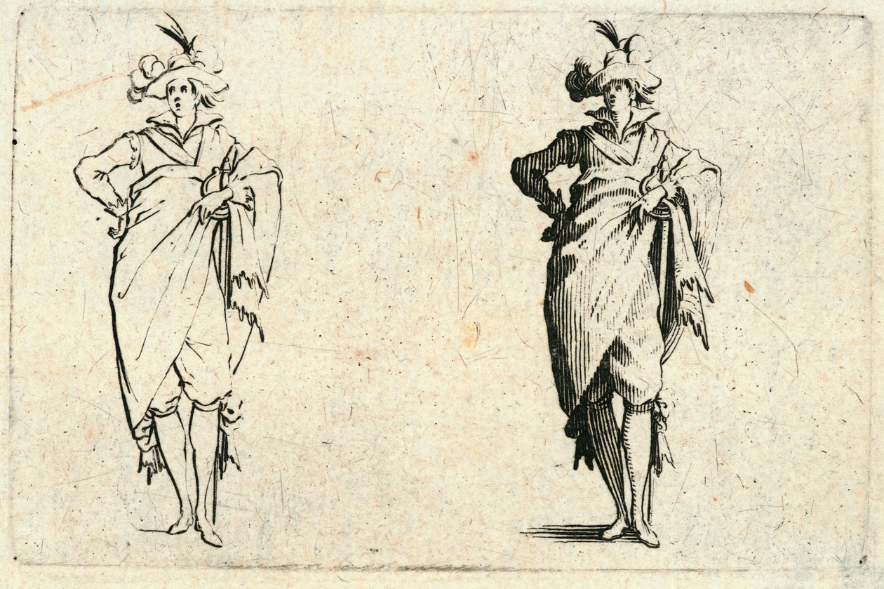 Különböző figurák capricciói alkotó: Jacques Callot