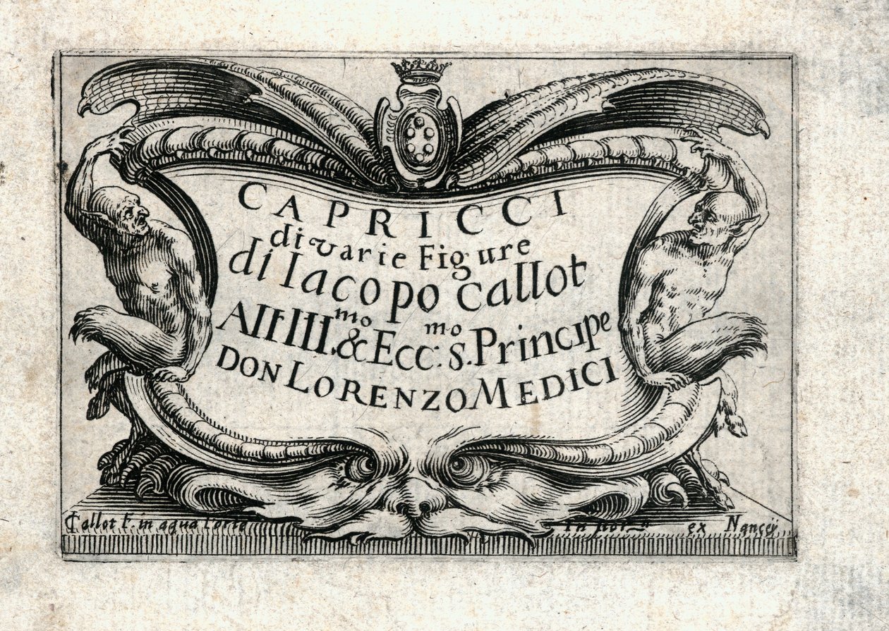 Különböző figurák capricciói alkotó: Jacques Callot