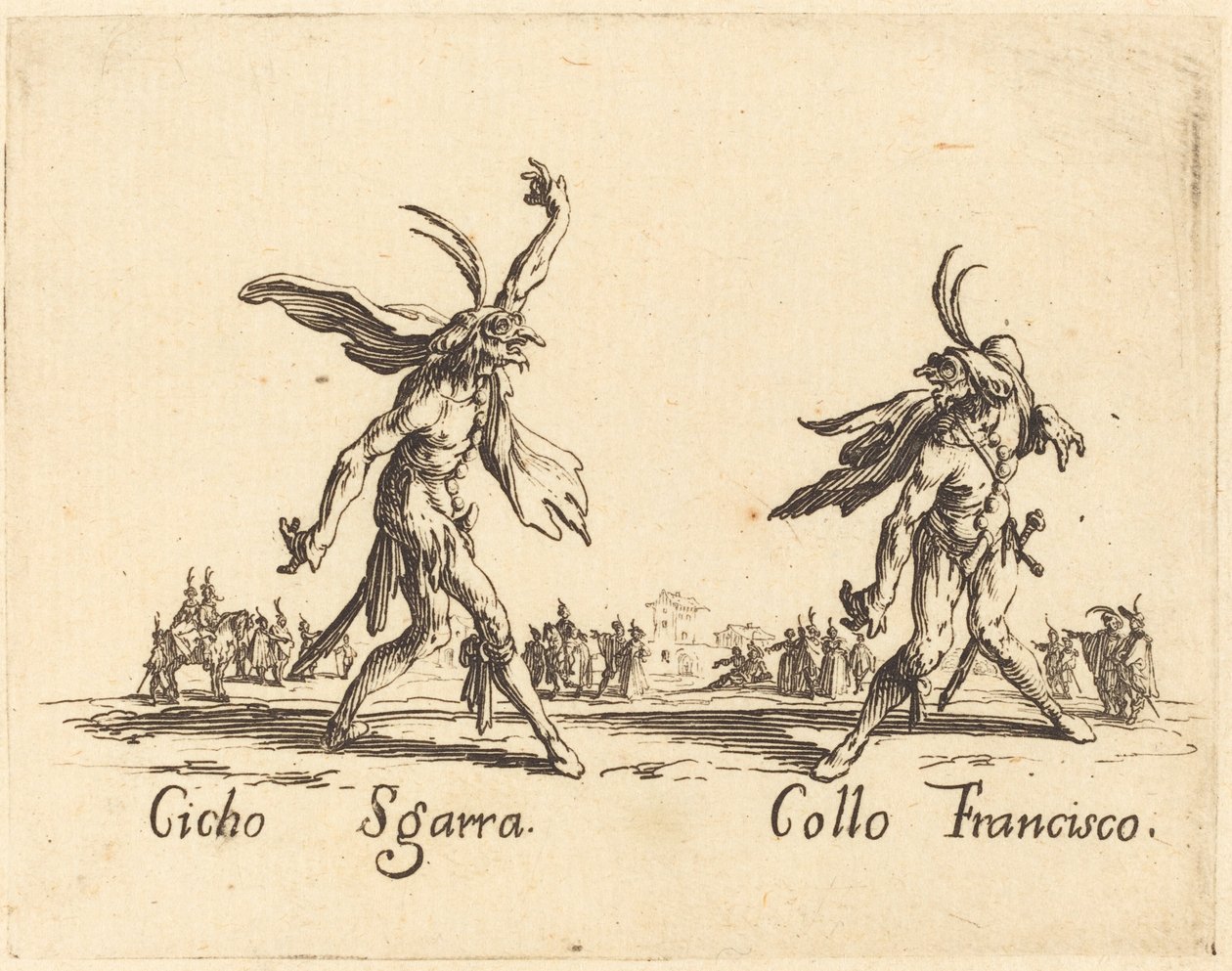 Cicho Sgarra és Collo Francisco alkotó: Jacques Callot
