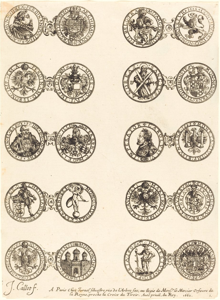 Érmék [1. tábla] alkotó: Jacques Callot