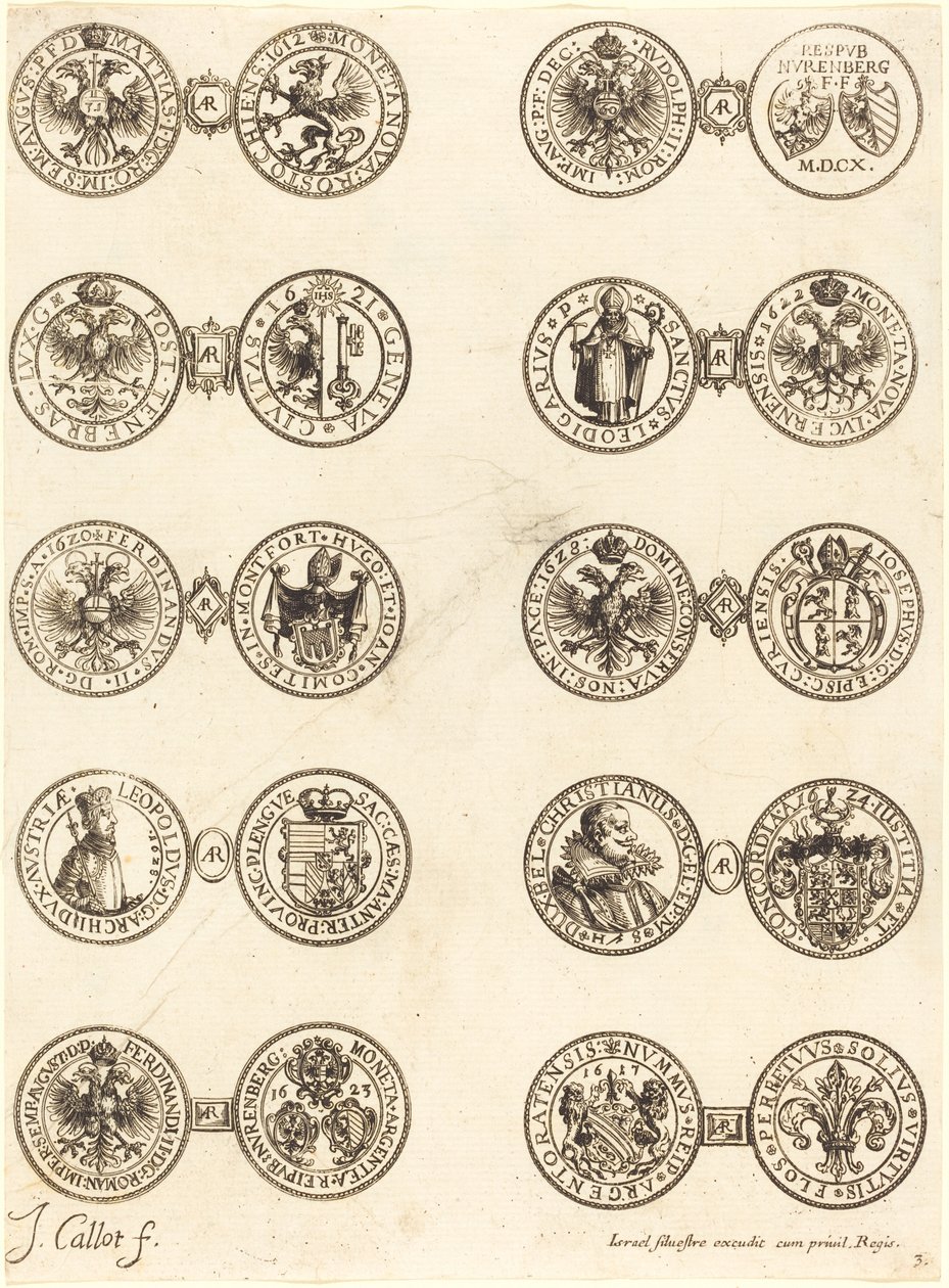 Érmék [3. tábla]. alkotó: Jacques Callot