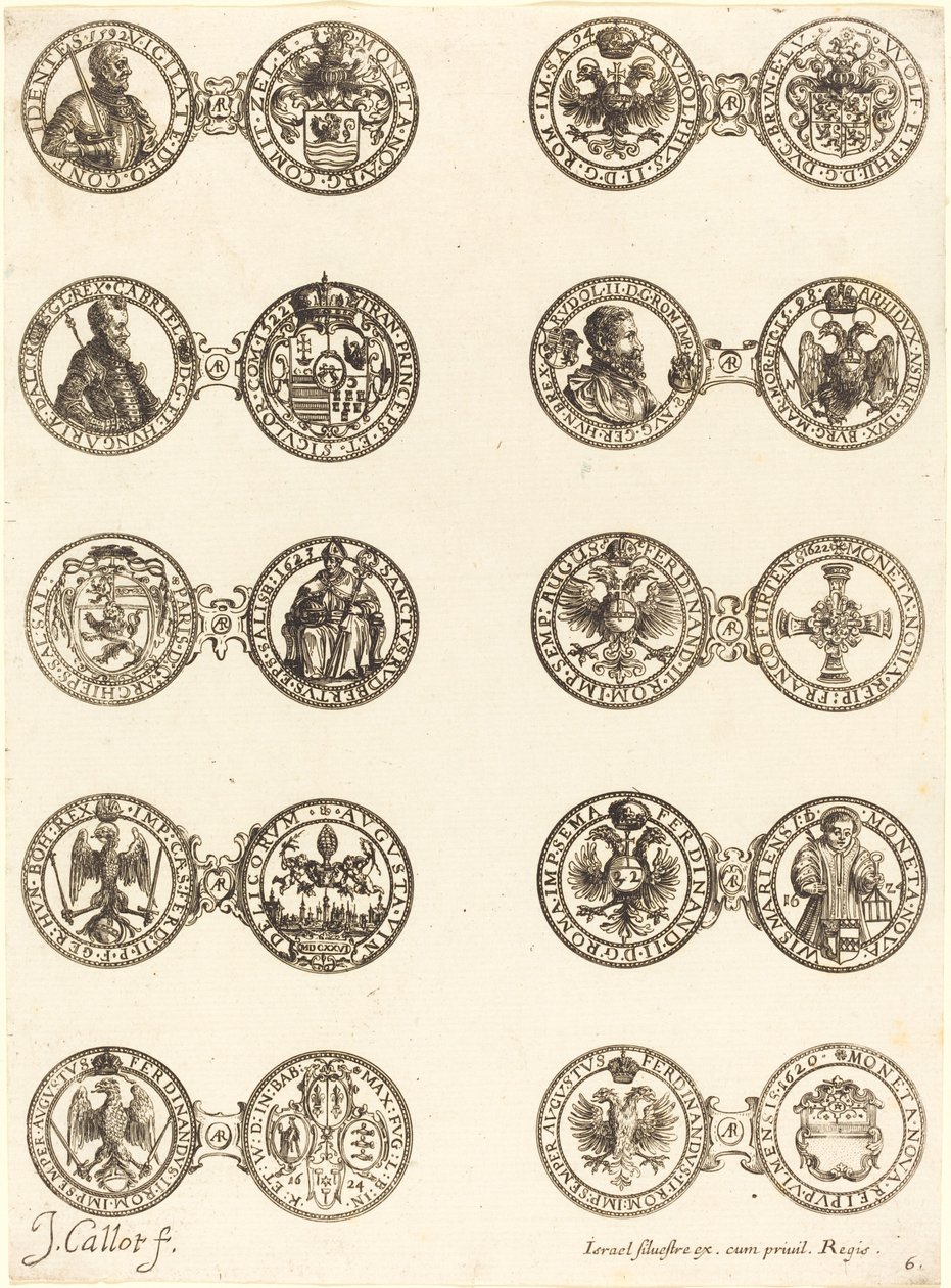 Érmék [6. tábla]. alkotó: Jacques Callot