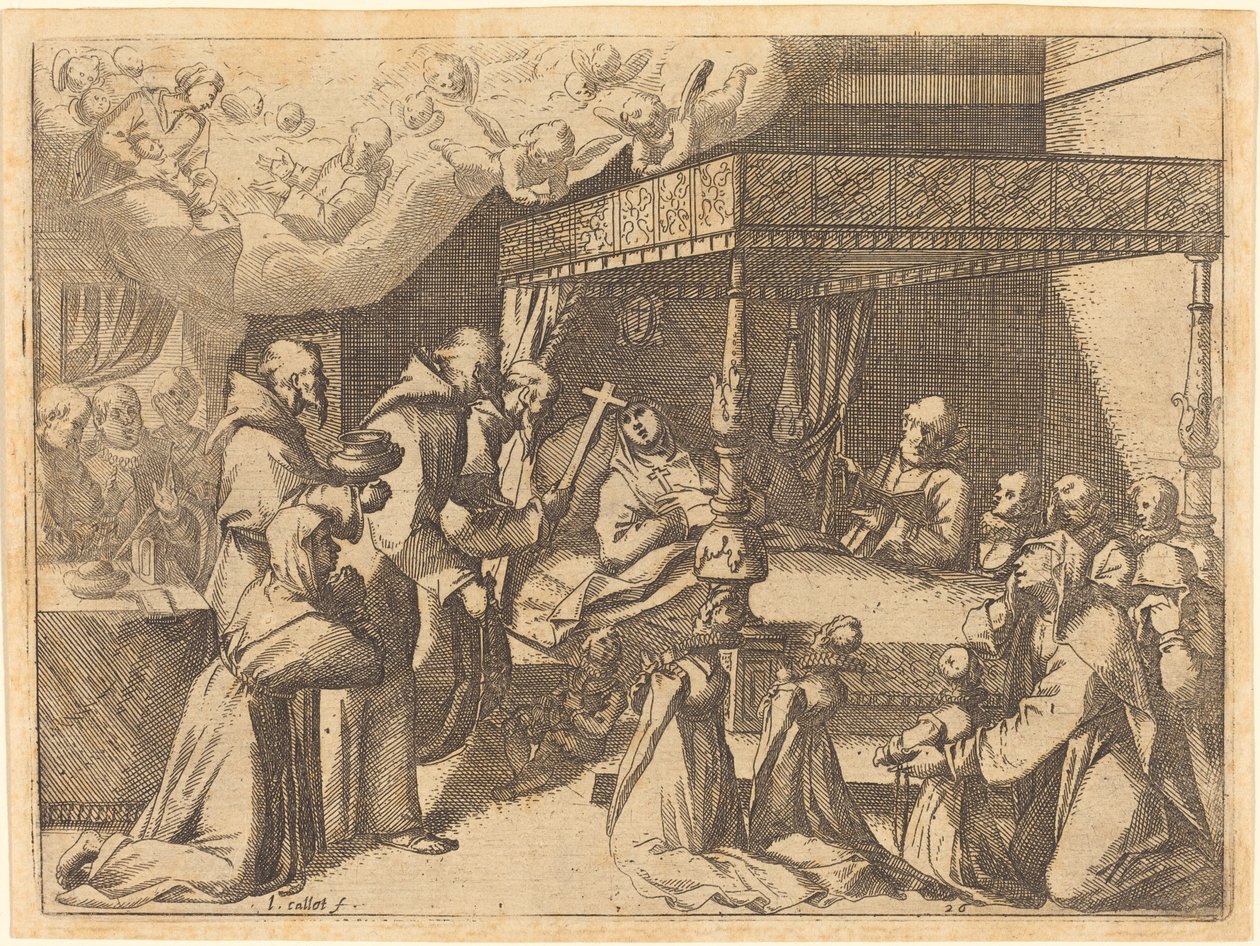 A királynő halála, 1612. alkotó: Jacques Callot