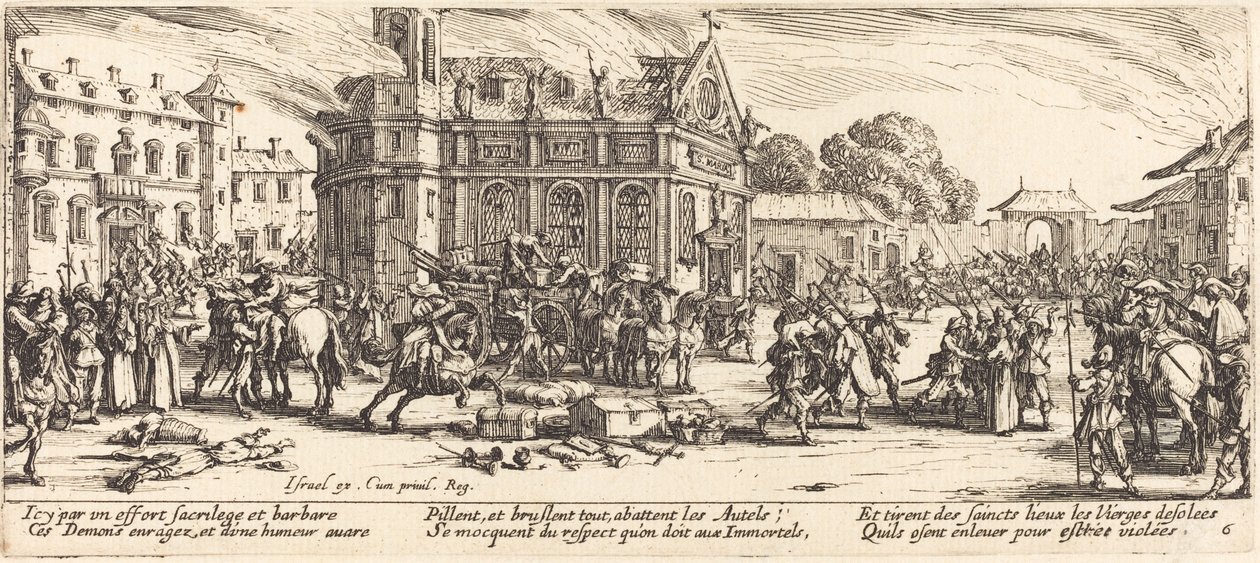 Egy kolostor lerombolása alkotó: Jacques Callot