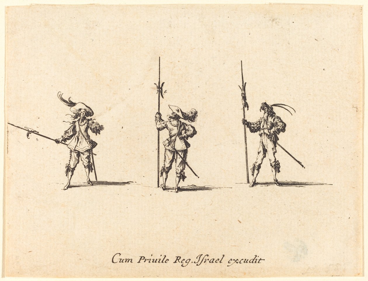 Fúró alabárddal, 16341635. alkotó: Jacques Callot