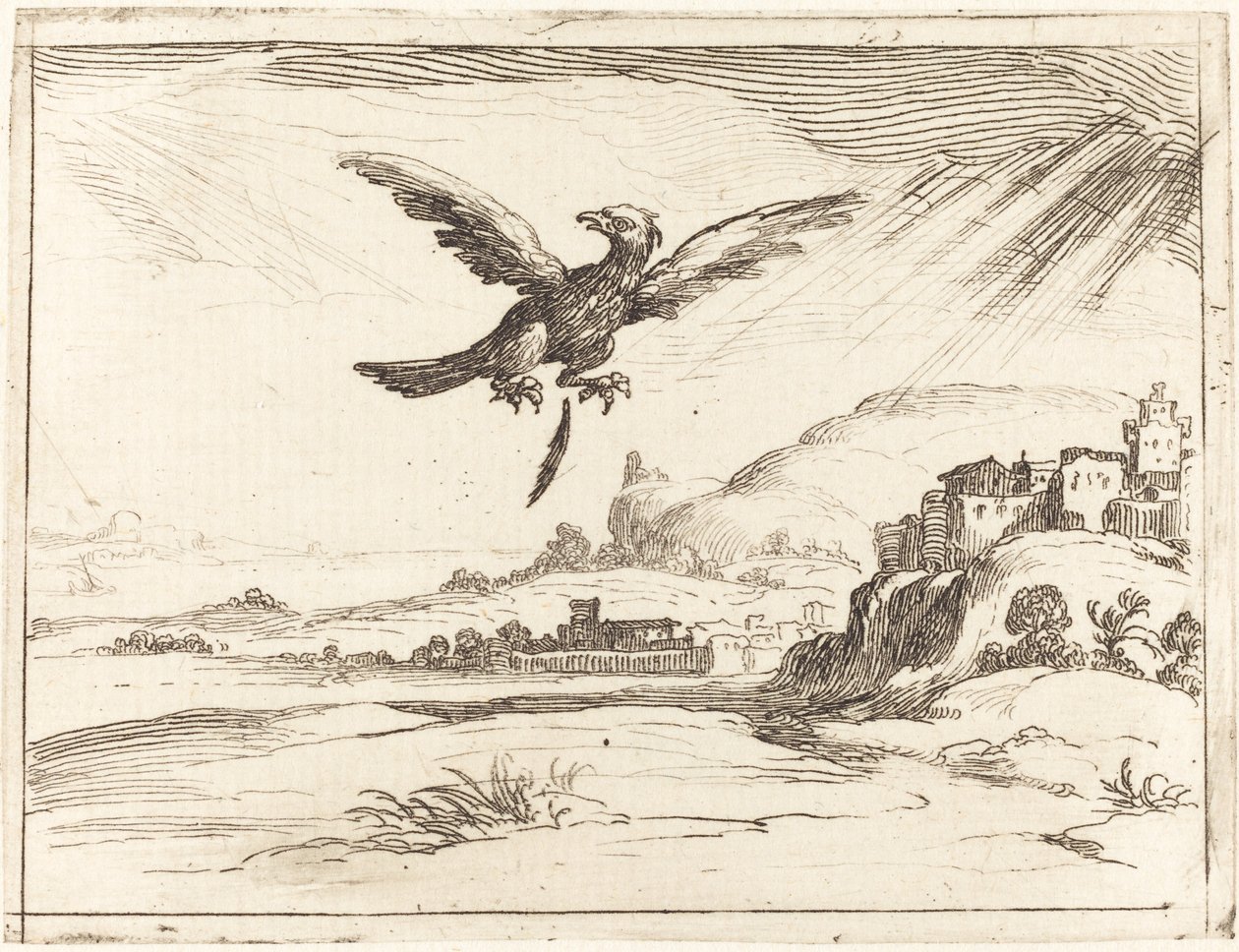 Sas elveszíti régi tollait, 1628. alkotó: Jacques Callot