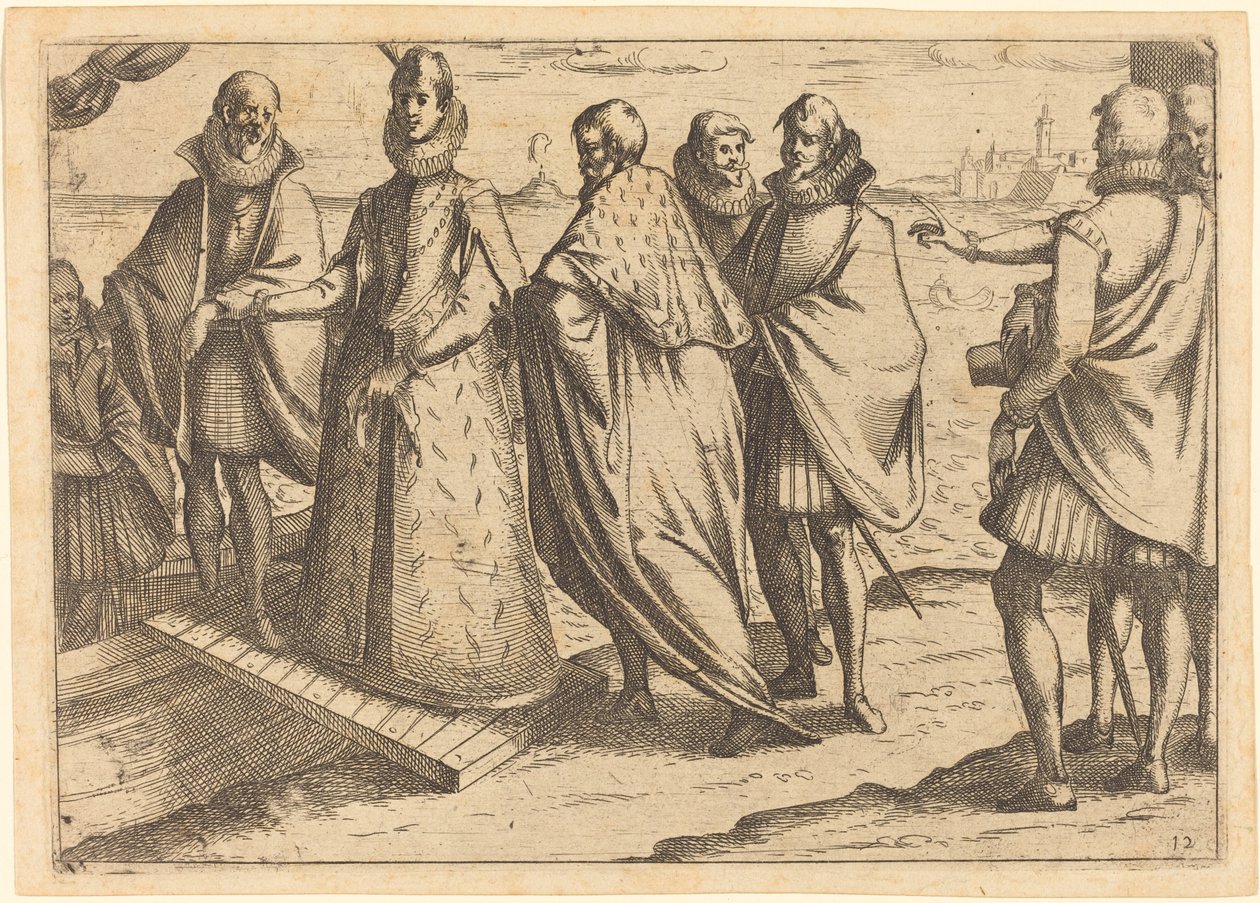 Beszállás Genovában alkotó: Jacques Callot